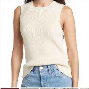 Club Monaco Sleeveless Ribbed Shell Top NWOT